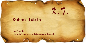 Kühne Tóbia névjegykártya